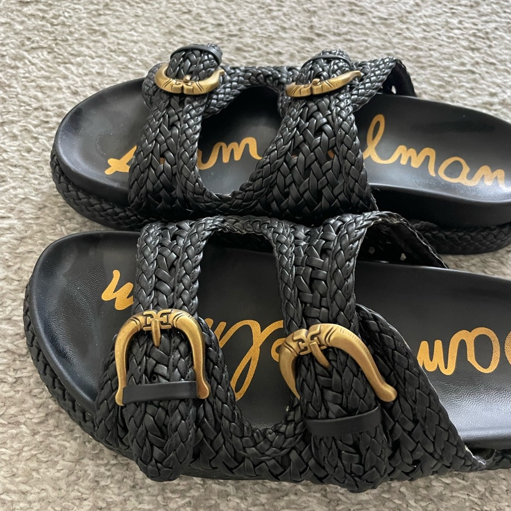 Sam Edelman Black Braided Sandals - Picture 2 of 7